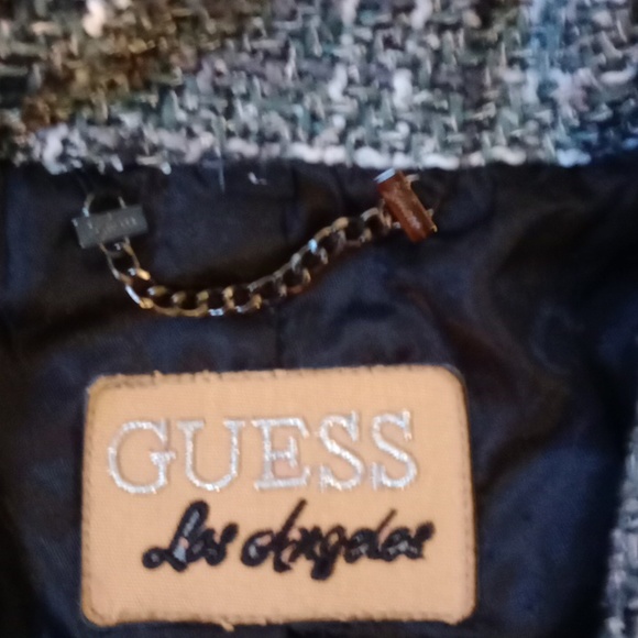 GUESS LOS ANGELES GRAY/BLACK TWEED COAT, SIZE LARGE - Picture 5 of 15